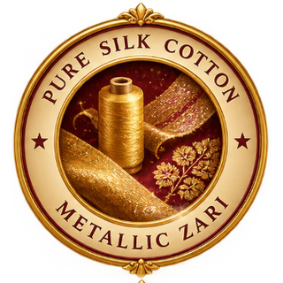 Pure Silk Cotton Metallic Zari